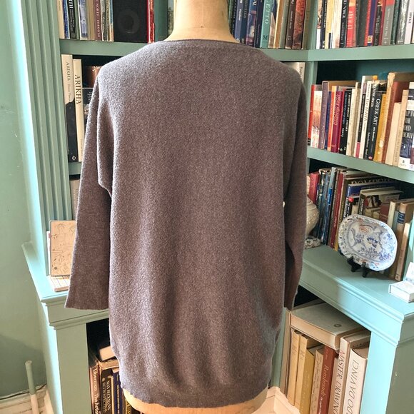 Eileen Fisher 100% Italian Wool Knit Tunic Sweater - Picture 9 of 12